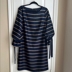 Banana Republic Blue Sheath Dress with Bishop Sleeves